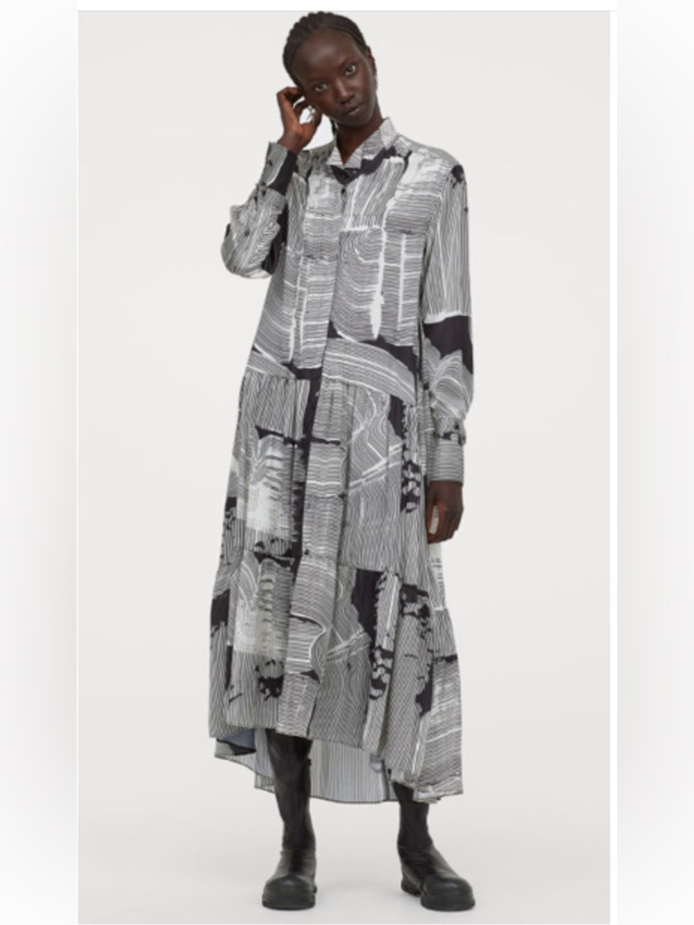 H&M Patterned Wide Dress